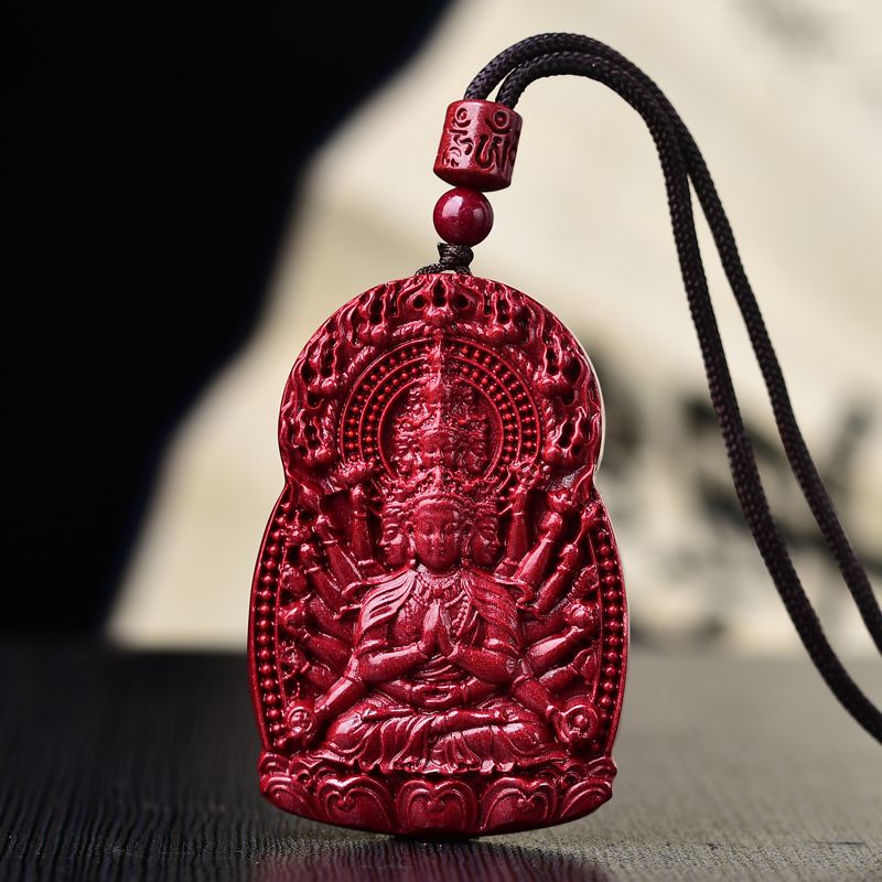 《青城・生肖守護神》硃砂慈航真人吊墜本命年項鍊