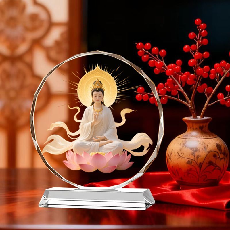 《青城・蓮臺慈航》慈航真人水晶蓮臺
