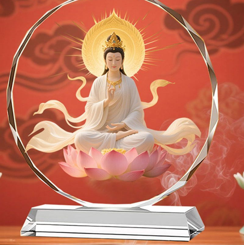《青城・蓮臺慈航》慈航真人水晶蓮臺