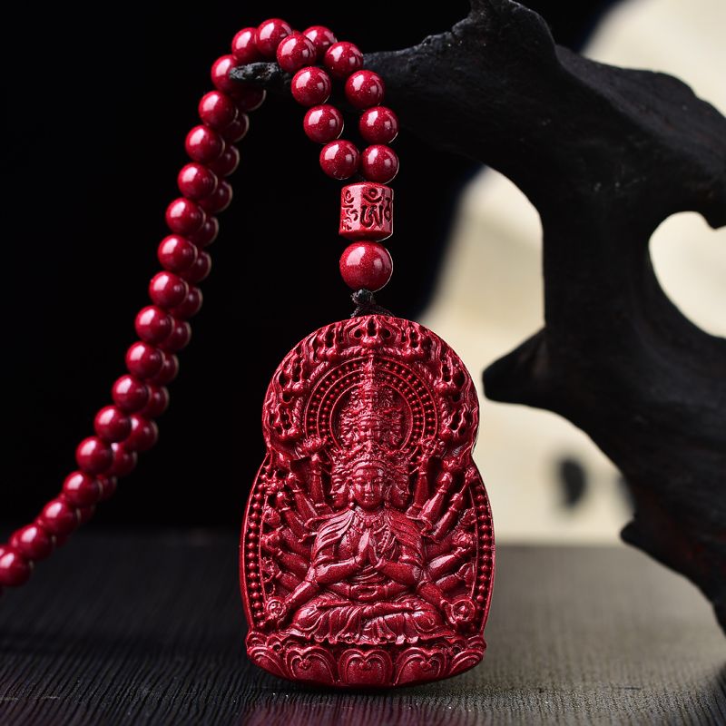 《青城・生肖守護神》硃砂慈航真人吊墜本命年項鍊