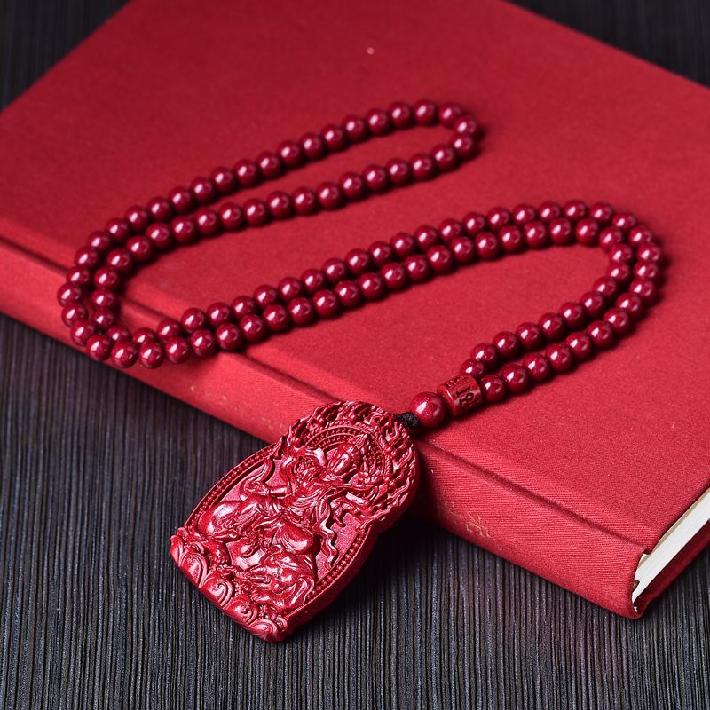 《青城・生肖守護神》硃砂慈航真人吊墜本命年項鍊