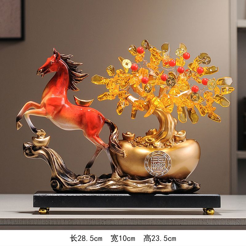 《青城・祿財雙收》鹿 + 搖錢樹 + 葫蘆臺座