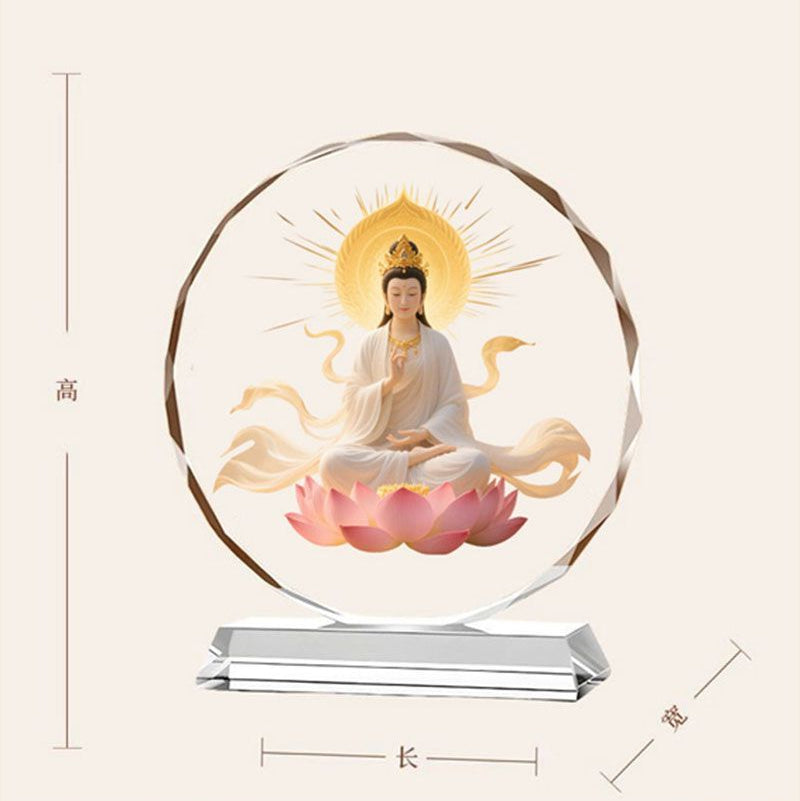 《青城・蓮臺慈航》慈航真人水晶蓮臺